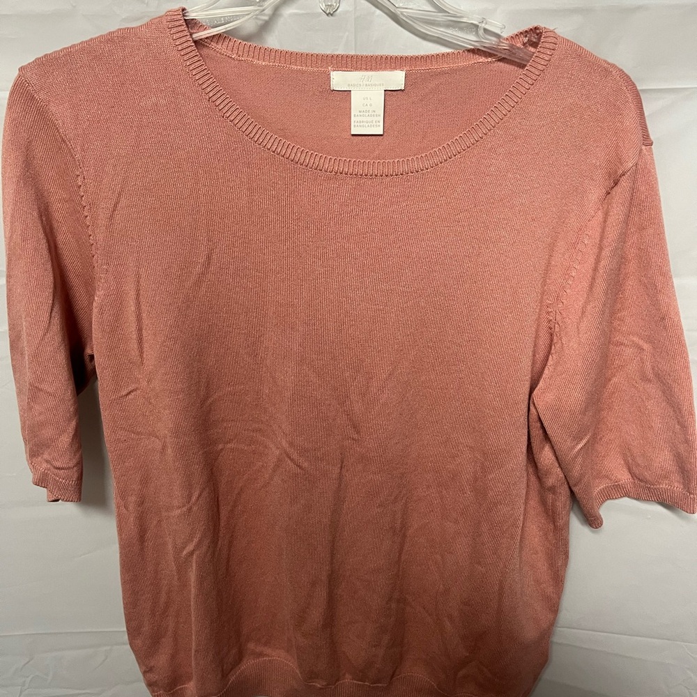 H&M Dusty Rose Knit Top
